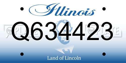 Q634423 Illinois License Plate