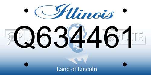 Q634461 Illinois License Plate