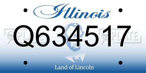 Q634517 Illinois License Plate