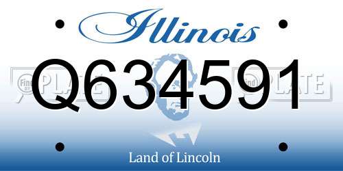 Q634591 Illinois License Plate