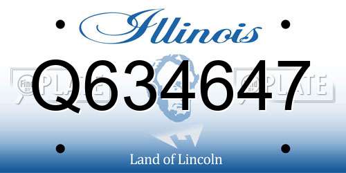 Q634647 Illinois License Plate