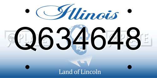 Q634648 Illinois License Plate