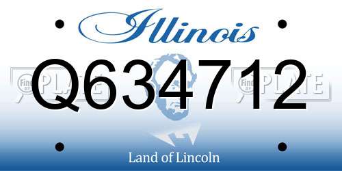 Q634712 Illinois License Plate