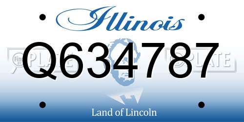 Q634787 Illinois License Plate