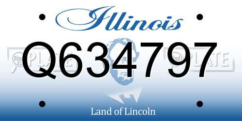 Q634797 Illinois License Plate
