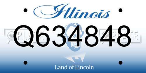 Q634848 Illinois License Plate
