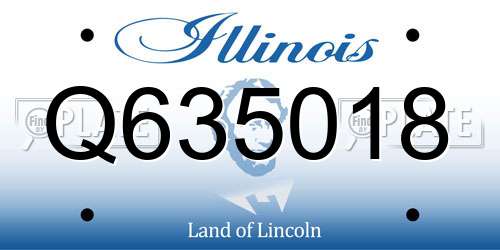 Q635018 Illinois License Plate