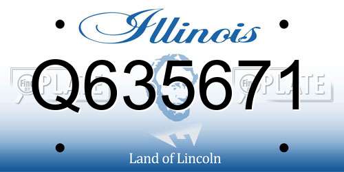 Q635671 Illinois License Plate