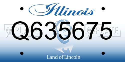 Q635675 Illinois License Plate