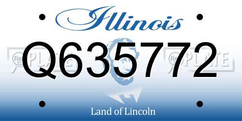 Q635772 Illinois License Plate