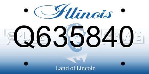 Q635840 Illinois License Plate