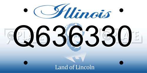 Q636330 Illinois License Plate