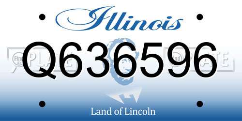 Q636596 Illinois License Plate
