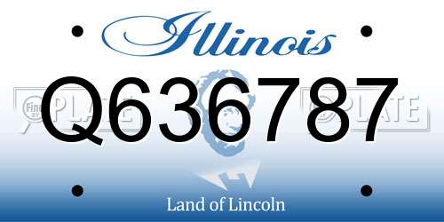 Q636787 Illinois License Plate