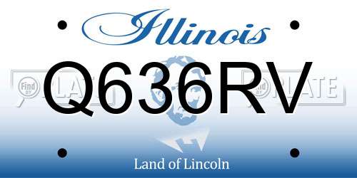 Q636RV Illinois License Plate