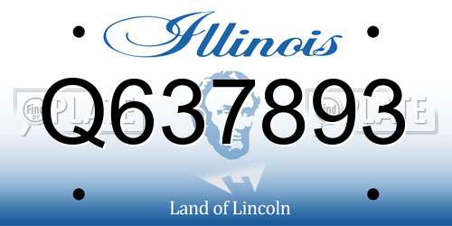 Q637893 Illinois License Plate