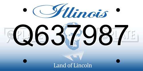 Q637987 Illinois License Plate