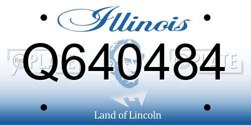 Q640484 Illinois License Plate