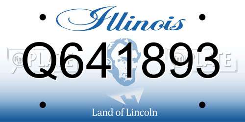 Q641893 Illinois License Plate