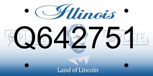 Q642751 Illinois License Plate