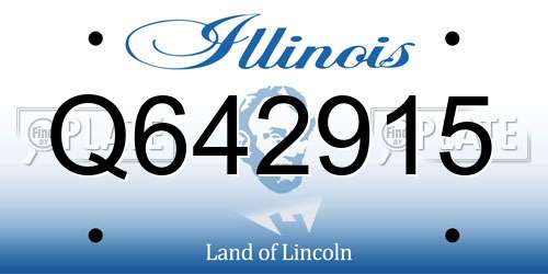 Q642915 Illinois License Plate