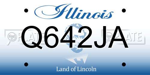 Q642JA Illinois License Plate