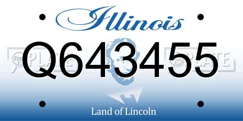 Q643455 Illinois License Plate