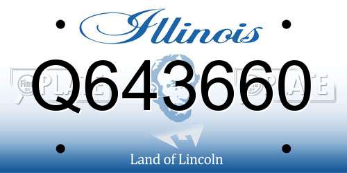 Q643660 Illinois License Plate