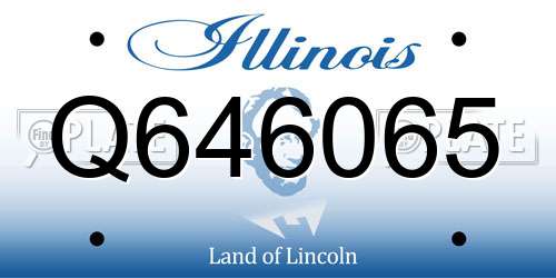 Q646065 Illinois License Plate