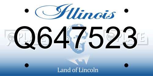 Q647523 Illinois License Plate
