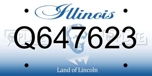 Q647623 Illinois License Plate