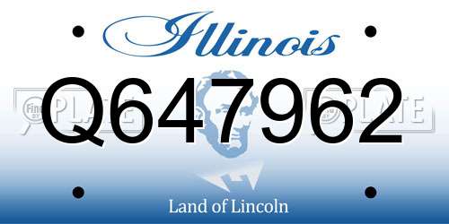 Q647962 Illinois License Plate