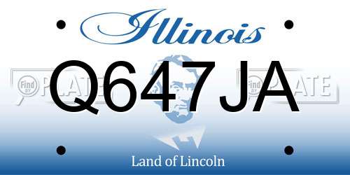 Q647JA Illinois License Plate