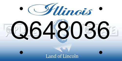 Q648036 Illinois License Plate