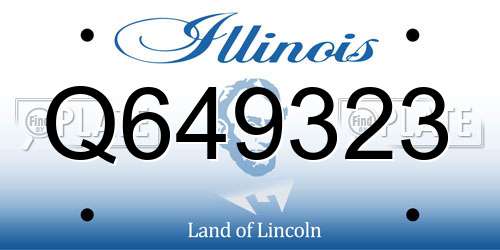 Q649323 Illinois License Plate