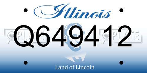 Q649412 Illinois License Plate