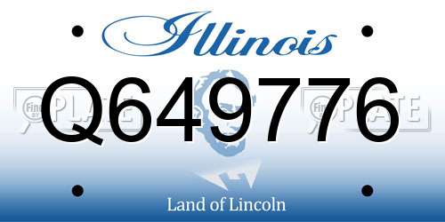 Q649776 Illinois License Plate