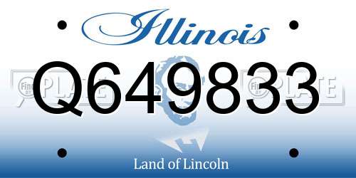 Q649833 Illinois License Plate