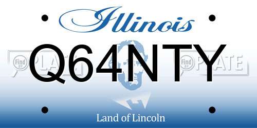 Q64NTY Illinois License Plate