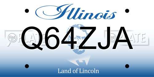 Q64ZJA Illinois License Plate
