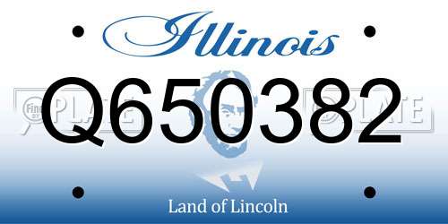 Q650382 Illinois License Plate
