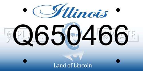 Q650466 Illinois License Plate