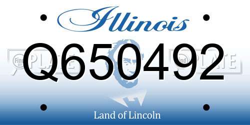 Q650492 Illinois License Plate