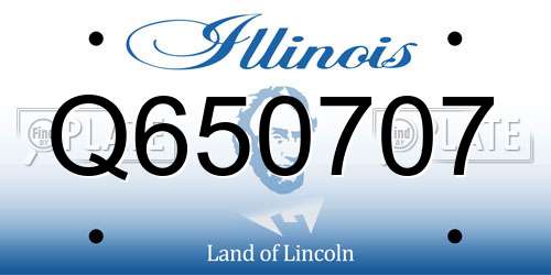 Q650707 Illinois License Plate