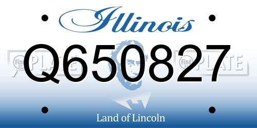 Q650827 Illinois License Plate