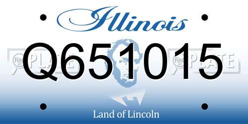 Q651015 Illinois License Plate