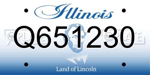 Q651230 Illinois License Plate