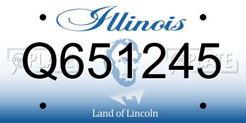 Q651245 Illinois License Plate