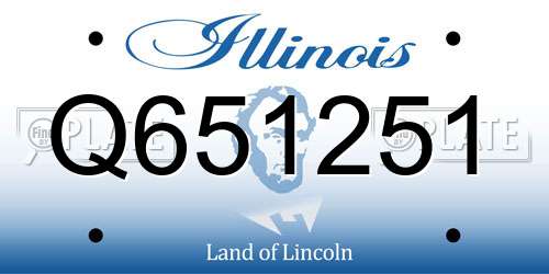 Q651251 Illinois License Plate