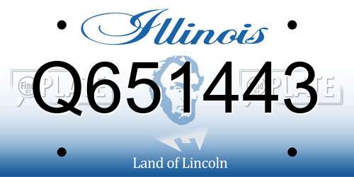 Q651443 Illinois License Plate